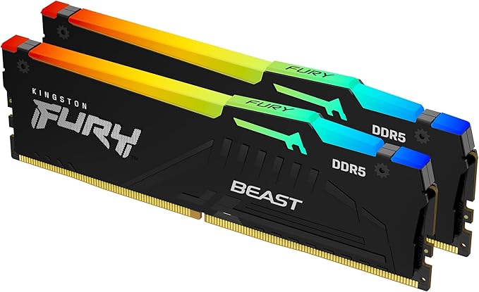 Kingston FURY Beast RGB 32GB DDR5 6000MHz - Premium RGB Gaming Memory